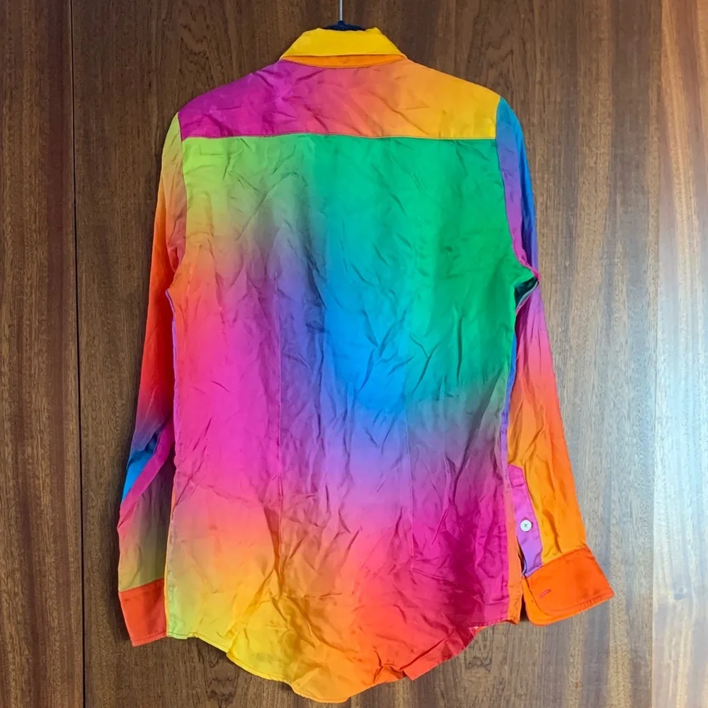 Bruce Glen Tie Dye button down blouse XS